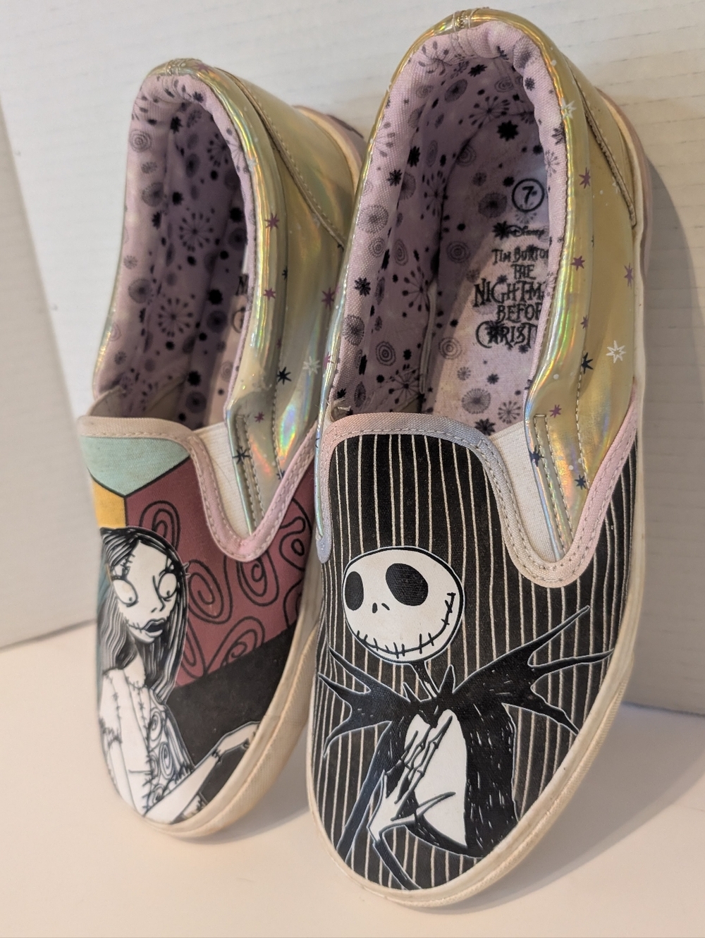 Disney Nightmare Before Christmas Low Top Slip On‎ Sneakers Sz.7